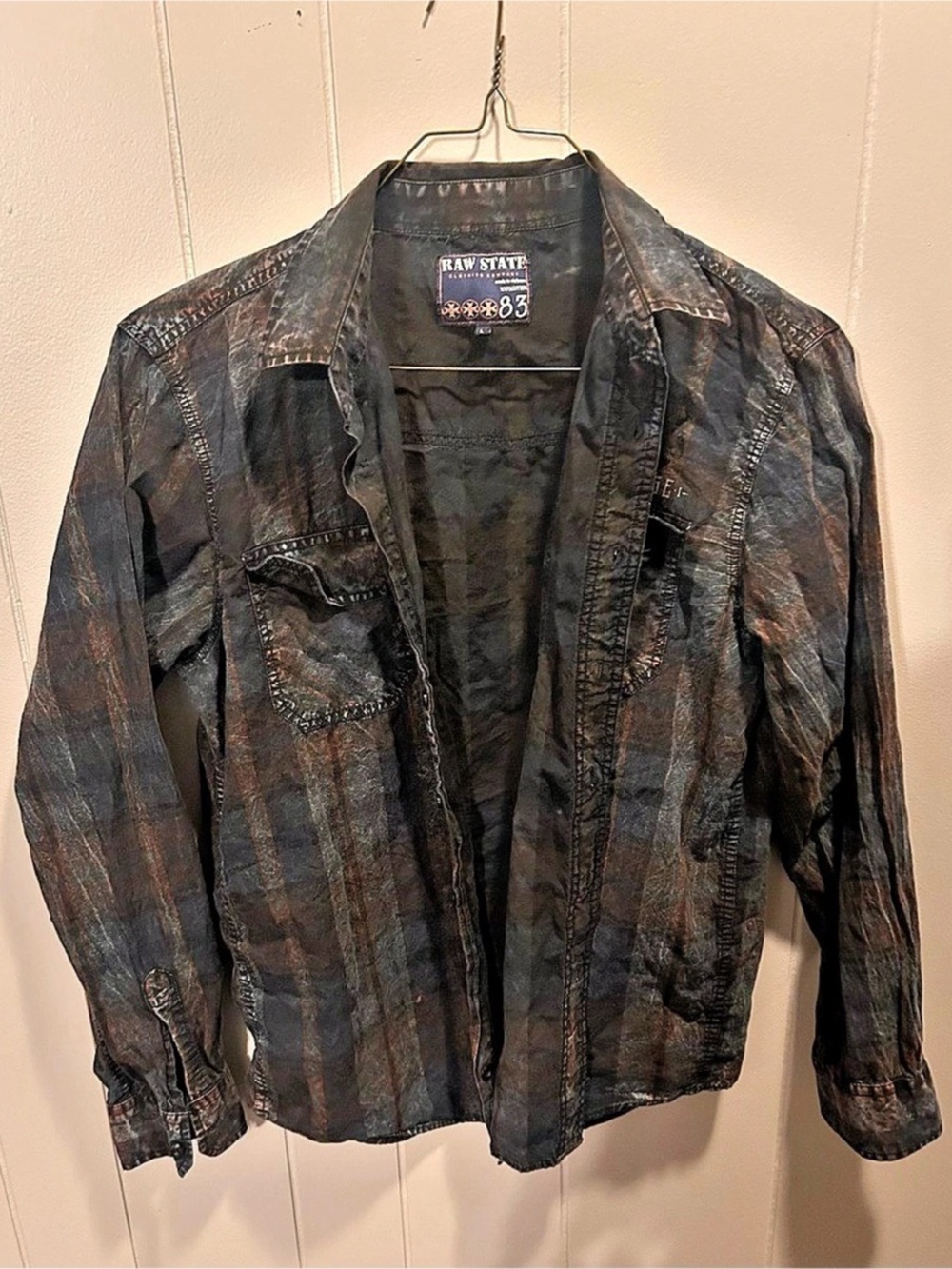 Raw State Heritage Series Plaid Heritage Shirt Size L;